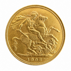1908 Full Sovereign Edward VII Gold Coin