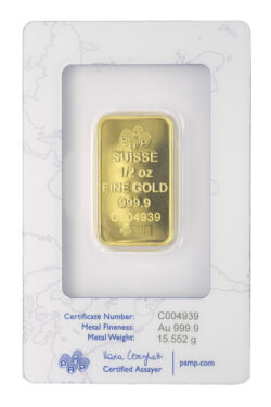1/2oz Rosa PAMP Gold Bar Rosa Minted