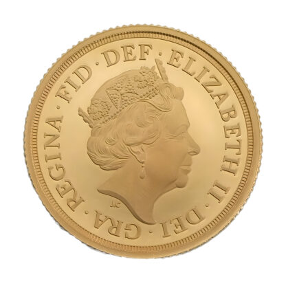 2018 Gold Sovereign Queen Elizabeth II Sapphire Coronation 5th Portrait - Image 2