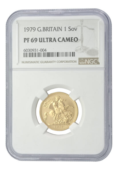 1979 Full Sovereign Gold Coin NGC PF69 - Image 2