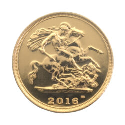 2016 Queen Elizabeth Half Sovereign II 5th Portrait Gold Coin