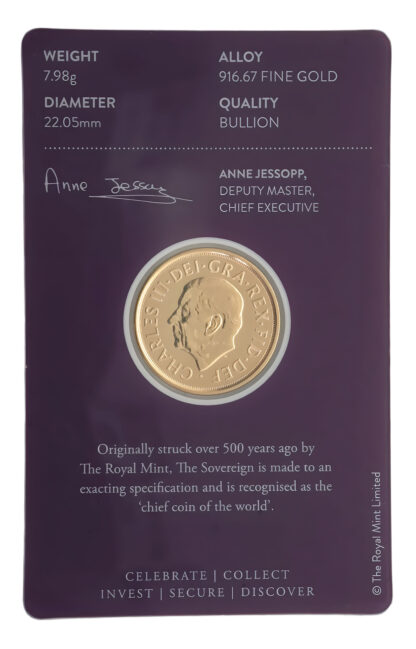 2022 King Charles III Memorial Gold Full Sovereign - Blister Pack - Image 2