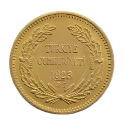 Turkish 100 Piastres Kurush Gold Coin Kemal Ataturk