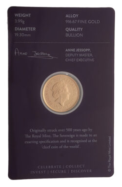2022 Queen Elizabeth II Jubilee Half Sovereign Gold Coin &#8211; Blister Pack