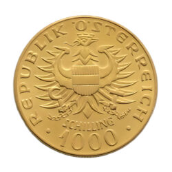 1976 Austrian 1000 Schilling (Babenberg Dynasty) Gold Coin