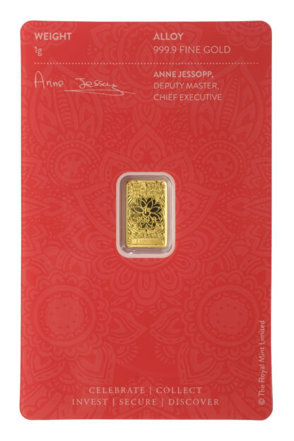 1g Royal Mint Gold Bar Lakshmi Design - Image 3