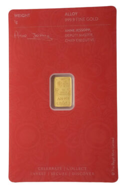 1g Royal Mint Gold Bar Om Design