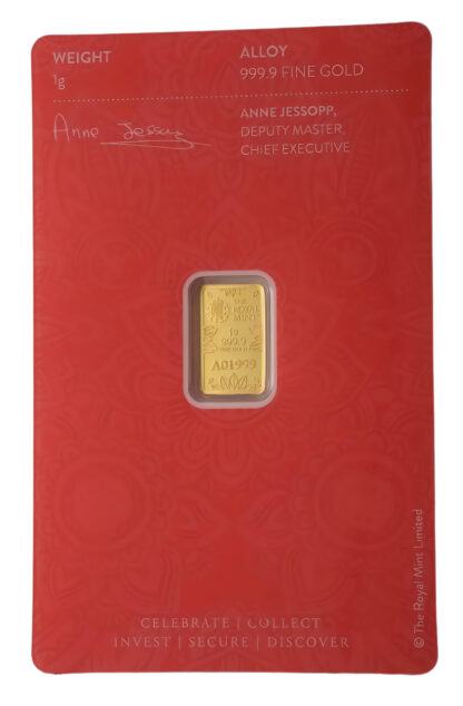 1g Royal Mint Gold Bar Om Design - Image 2
