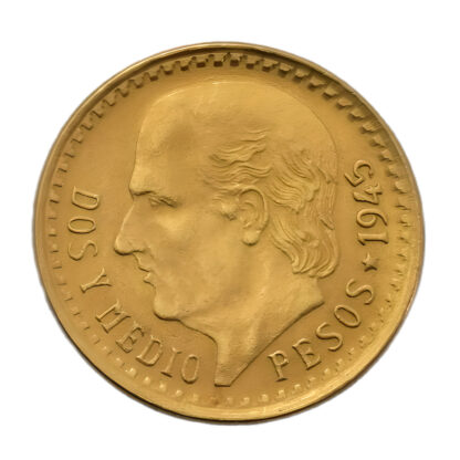 1945 Restrike Mexican (Dos Y Medio) 2.5 Pesos Gold Coin