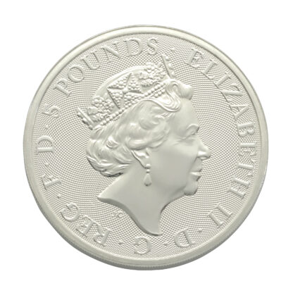 2018 2oz Black Bull Of Clarence Queen's Beasts Silver Coin - Image 2