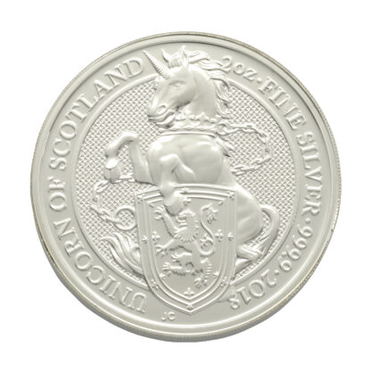 2018 2oz Unicorn Of Scotland Queen's Beasts silver coin