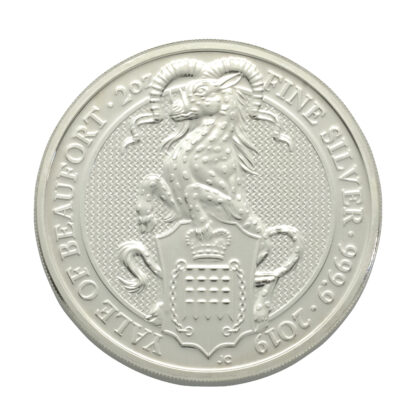 2019 2oz Yale Of Beaufort Queen's Beast Silver Coin