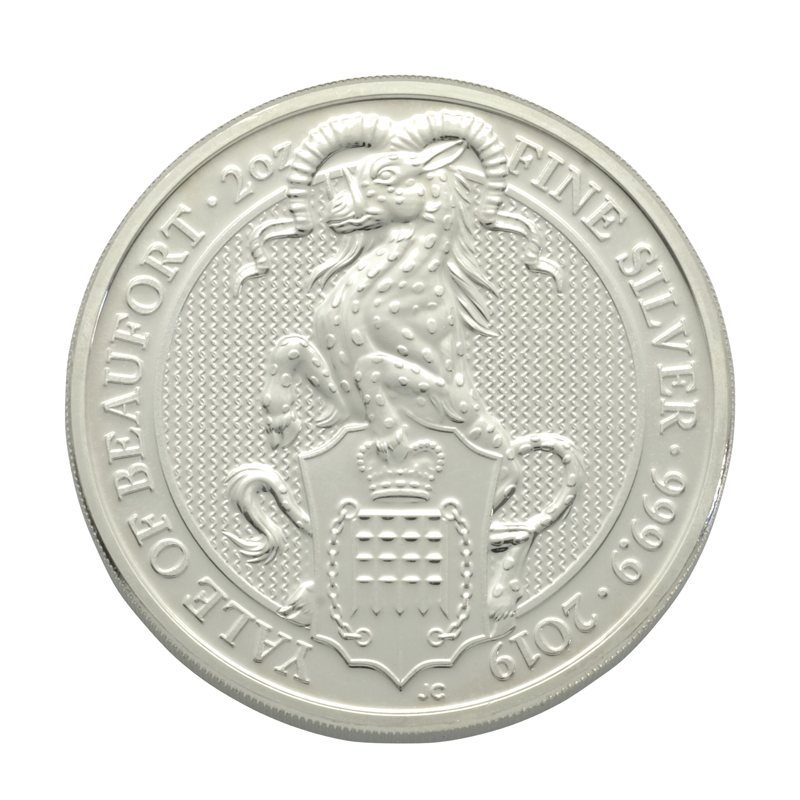 2019 2oz Yale Of Beaufort Queen's Beast Silver Coin