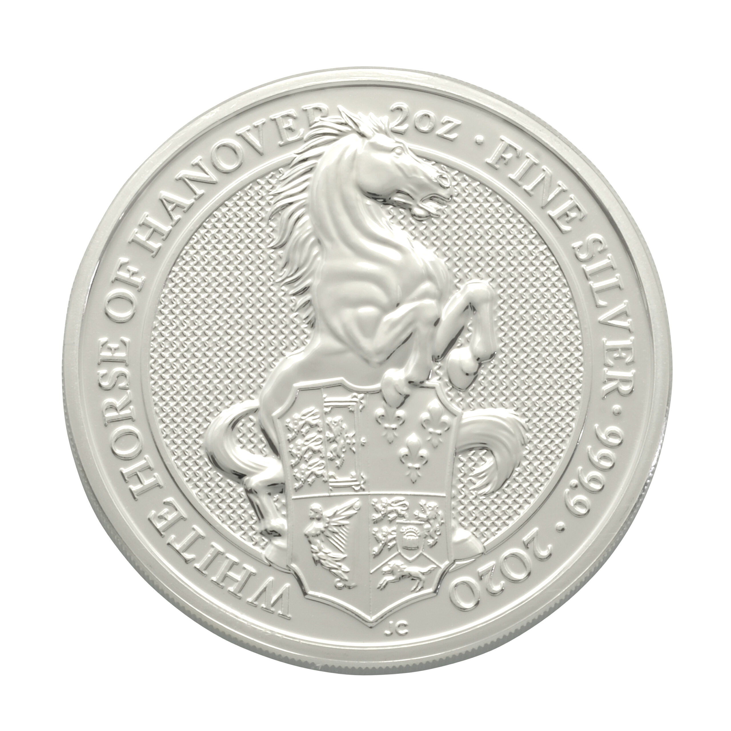 2020 2oz White Horse Of Hanover Queen's Beast Silver Coin