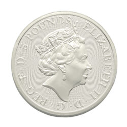 2020 2oz White Lion Of Mortimer Queen&#8217;s Beast Silver Coin