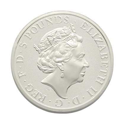 2020 2oz White Lion Of Mortimer Queen's Beast Silver Coin - Image 2