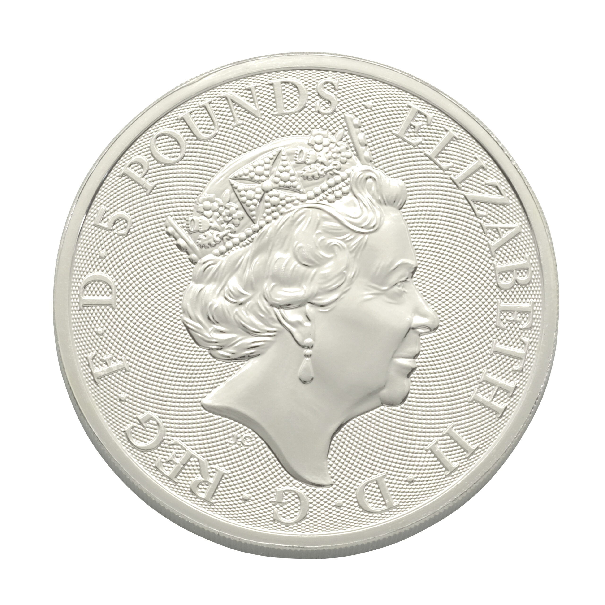 2020 2oz White Lion Of Mortimer Queen's Beast Silver Coin - Image 2