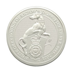 2021 2oz White Greyhound Of Richmond Silver Coin