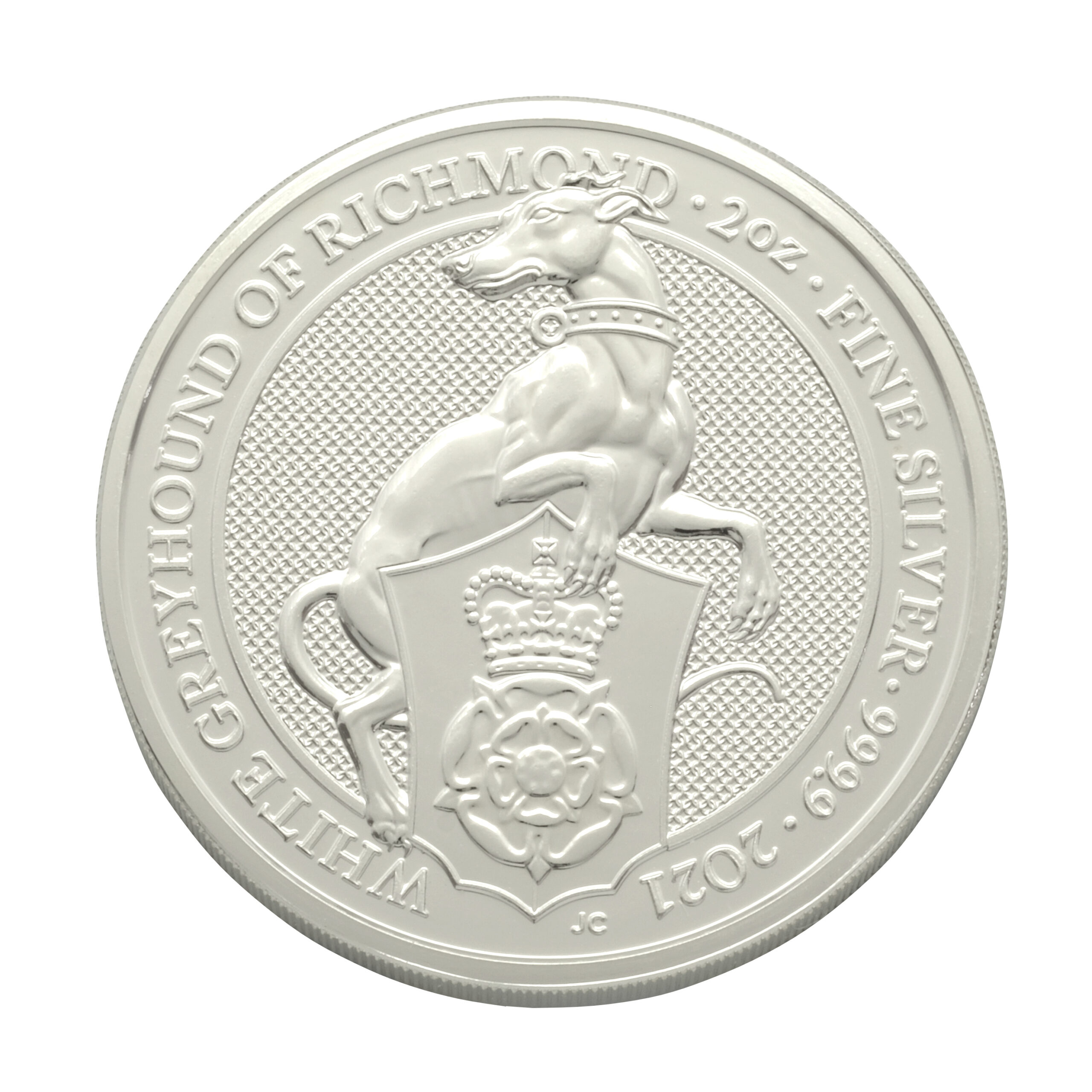 2021 2oz White Greyhound Of Richmond Silver Coin
