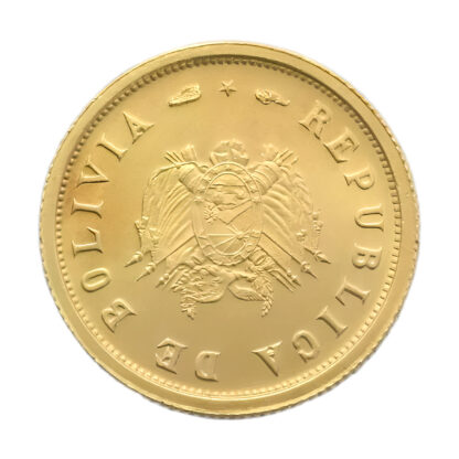Bolivian 3.5 Gramos 1952 Revolution Gold Coin - Image 2
