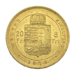 Best Value Hungarian Franz Joseph 20 Francs 8 Forint Gold Coin