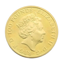 2020 1oz White Lion Of Mortimer Queen&#8217;s Beast Gold Coin