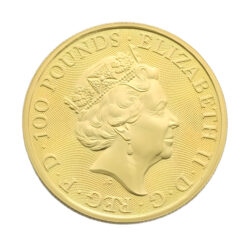 2018 1oz Black Bull Of Clarence Queen&#8217;s Beast Gold Coin