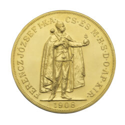 1908 Hungarian 100 Korona Francis Joseph I Gold Coin Restrike