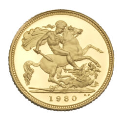 1980 Proof Gold Half Sovereign Coin