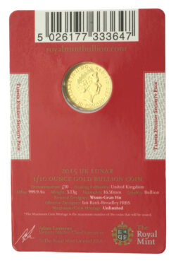 2015 1/10oz Lunar Year Of The Sheep (The Shengxiao Collection) Gold Coin