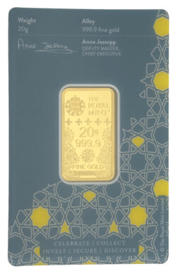 Royal Mint Kaaba 20g Gold Bullion Minted Bar