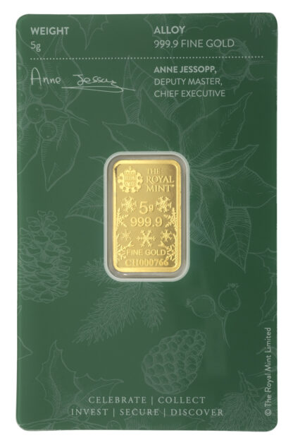 5g Royal Mint Christmas Tree Gold Bar - Image 3