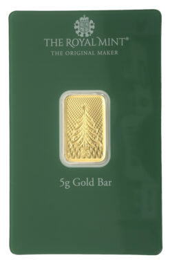 5g Royal Mint Christmas Tree Gold Bar