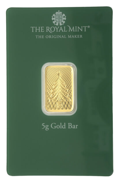 5g Royal Mint Christmas Tree Gold Bar