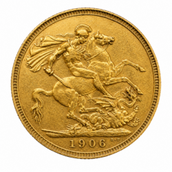 1906 Full Sovereign Edward VII Gold Coin