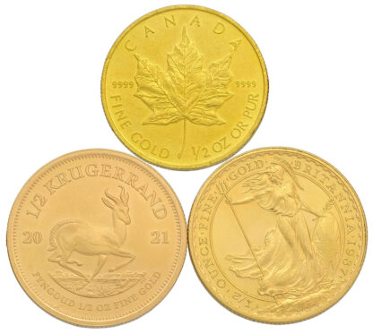 3x Best Value 1/2oz Gold Coins
