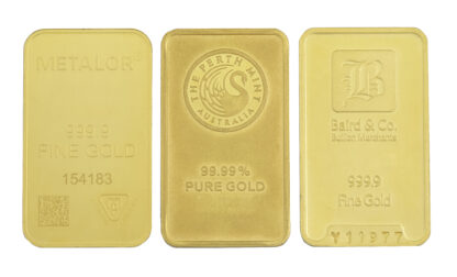 3x gold bar