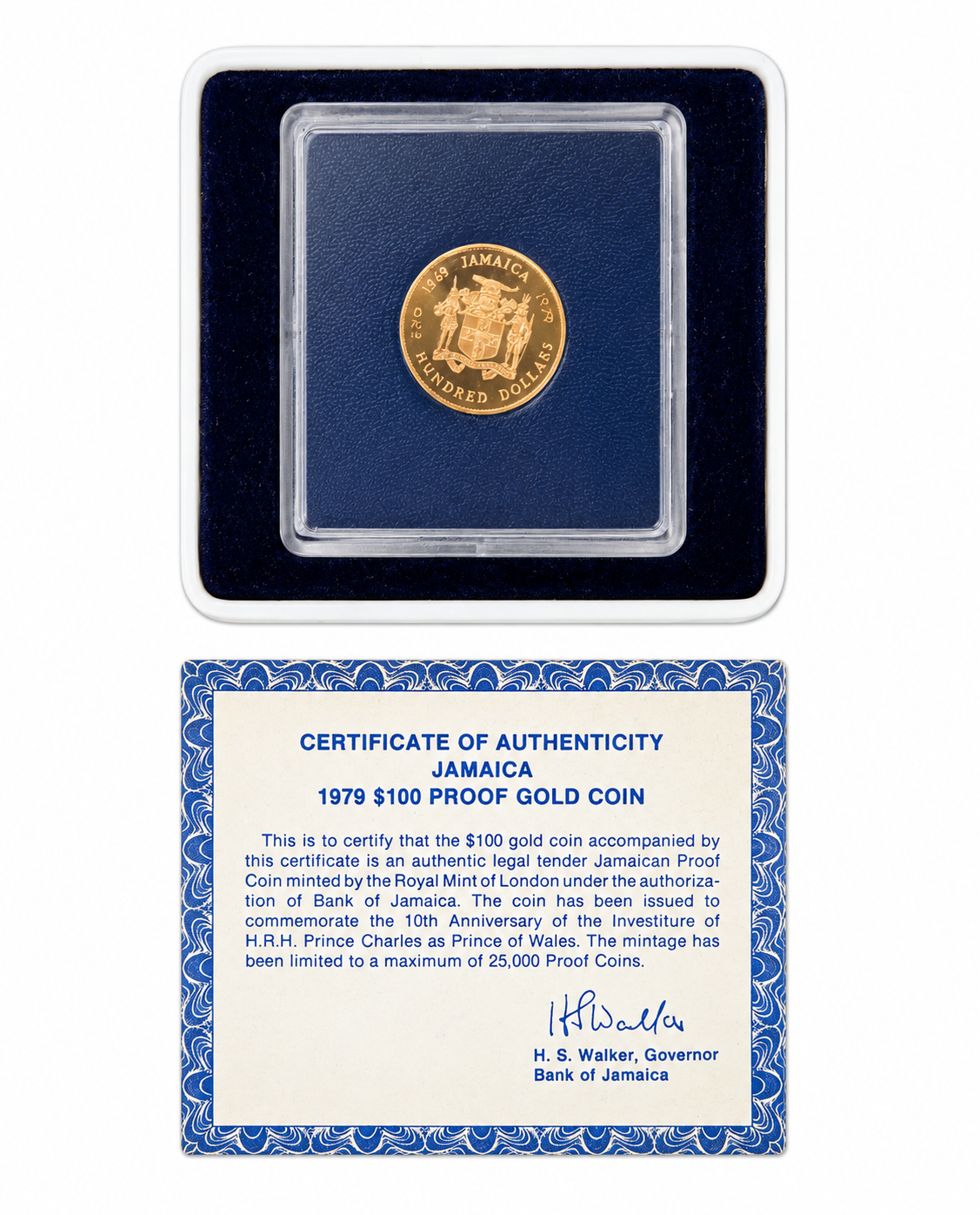 Jamaican 1979 $100 Proof Gold Coin