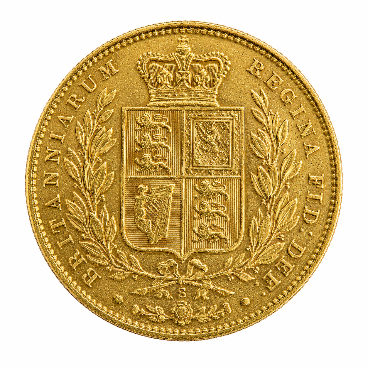 1873 Full Sovereign Victoria Young Head Shield Back Gold Coin Sydney Mint