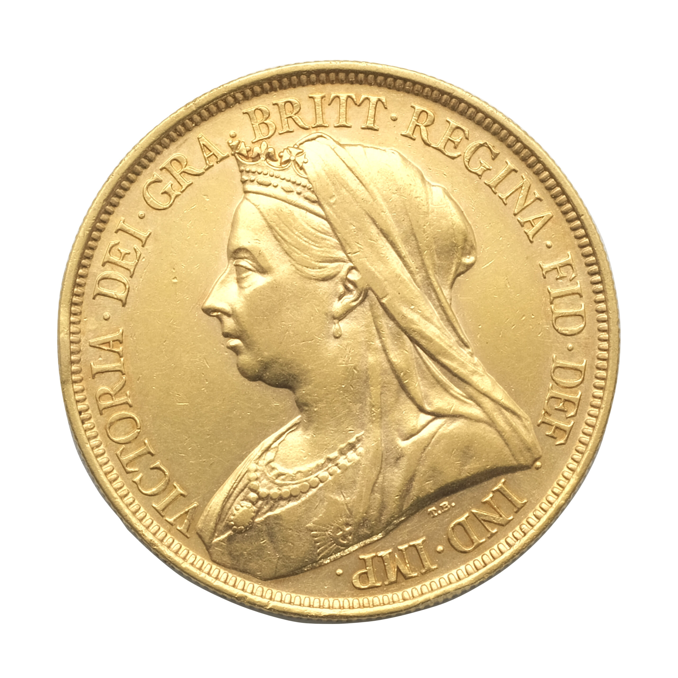 1893 Queen Victoria Quintuple Sovereign Gold Coin - Image 2
