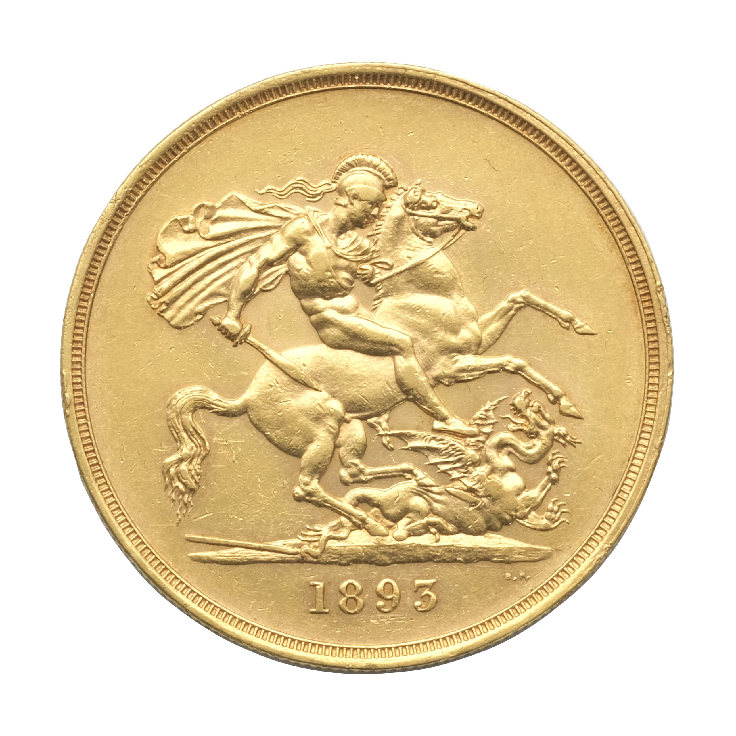 1893 Queen Victoria Quintuple Sovereign Gold Coin