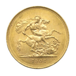 1902 Quintuple Sovereign Gold Coin