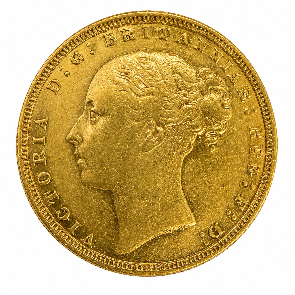 1872 Full Sovereign Victoria Young Head Gold Coin - Image 2