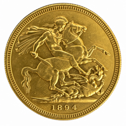 1894 Full Sovereign Gold Coin (London Mint)
