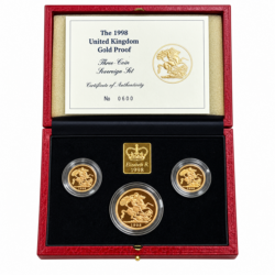 1998 Proof Gold Sovereign 3-Coin Set