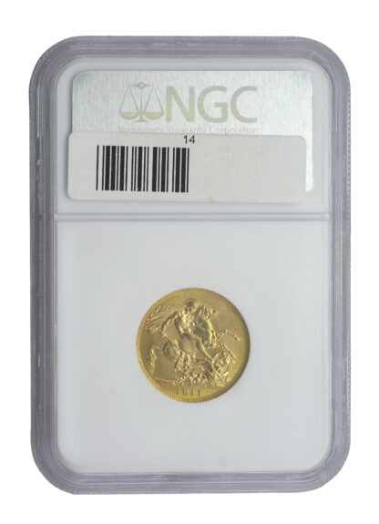 1911 Canadian Gold Sovereign Coin Graded NGC MS 62 - Image 2