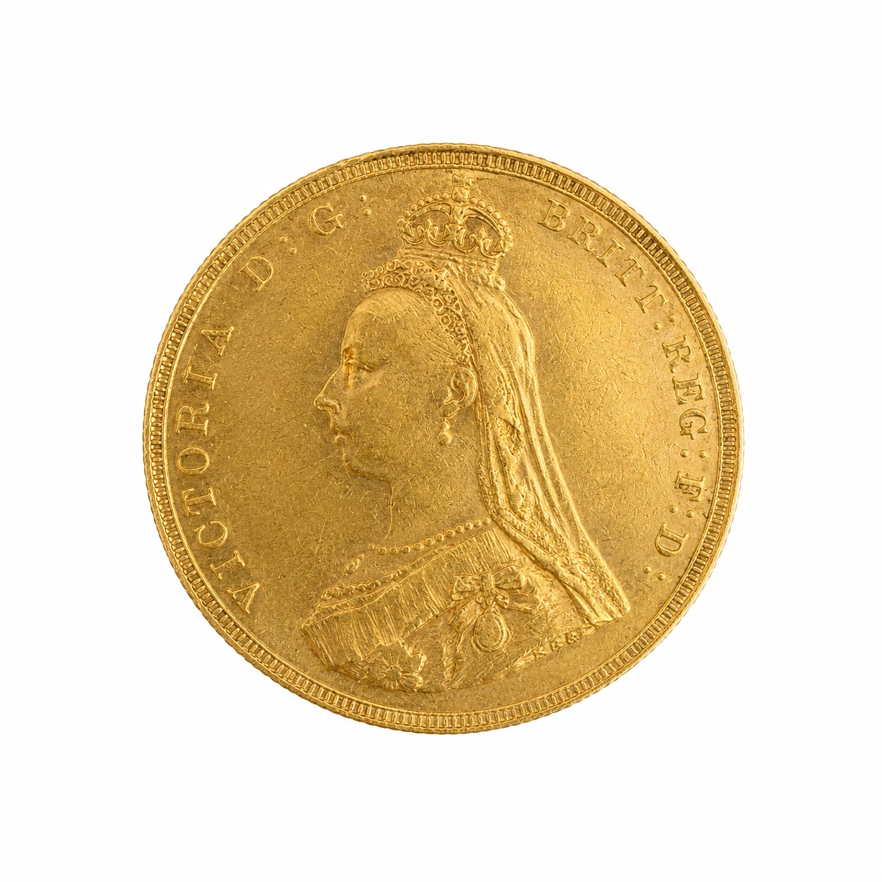 1890 Full Sovereign Victoria Gold Coin Melbourne Mint - Image 2