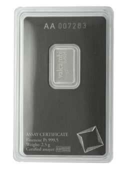 2.5g Valcambi Platinum Bar