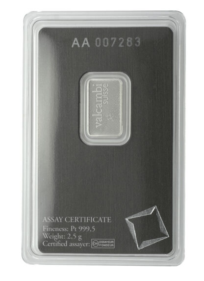 2.5g Valcambi Platinum Bar - Image 2