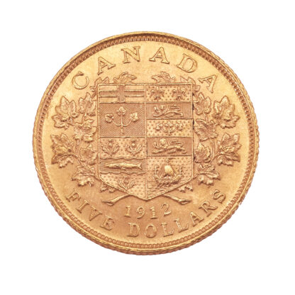 Canada 1912 $5 Gold Coin